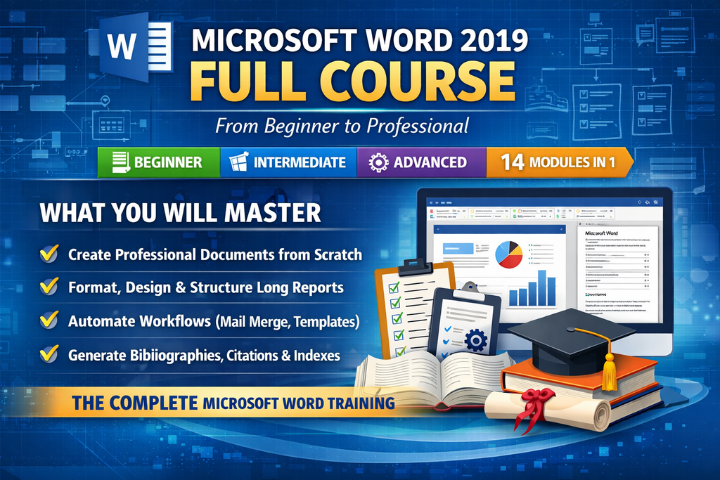 Microsoft Word 2019 Complete Training Course (Modules 1–14)