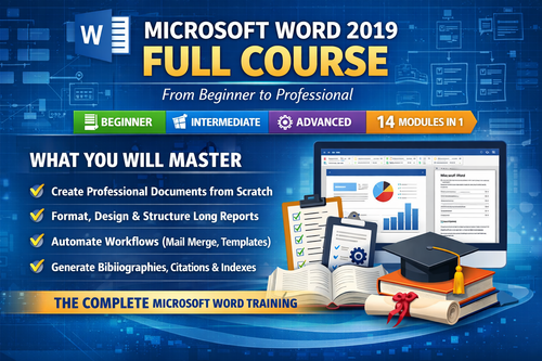 Microsoft Word 2019 Complete Training Course (Modules 1–14)