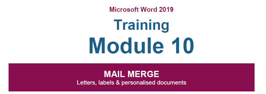 Module 10 - Mail Merge